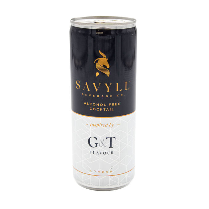 Savyll Gin & Tonic Alcohol Free Cocktail Can (0ABV) 250ml, 250ml from