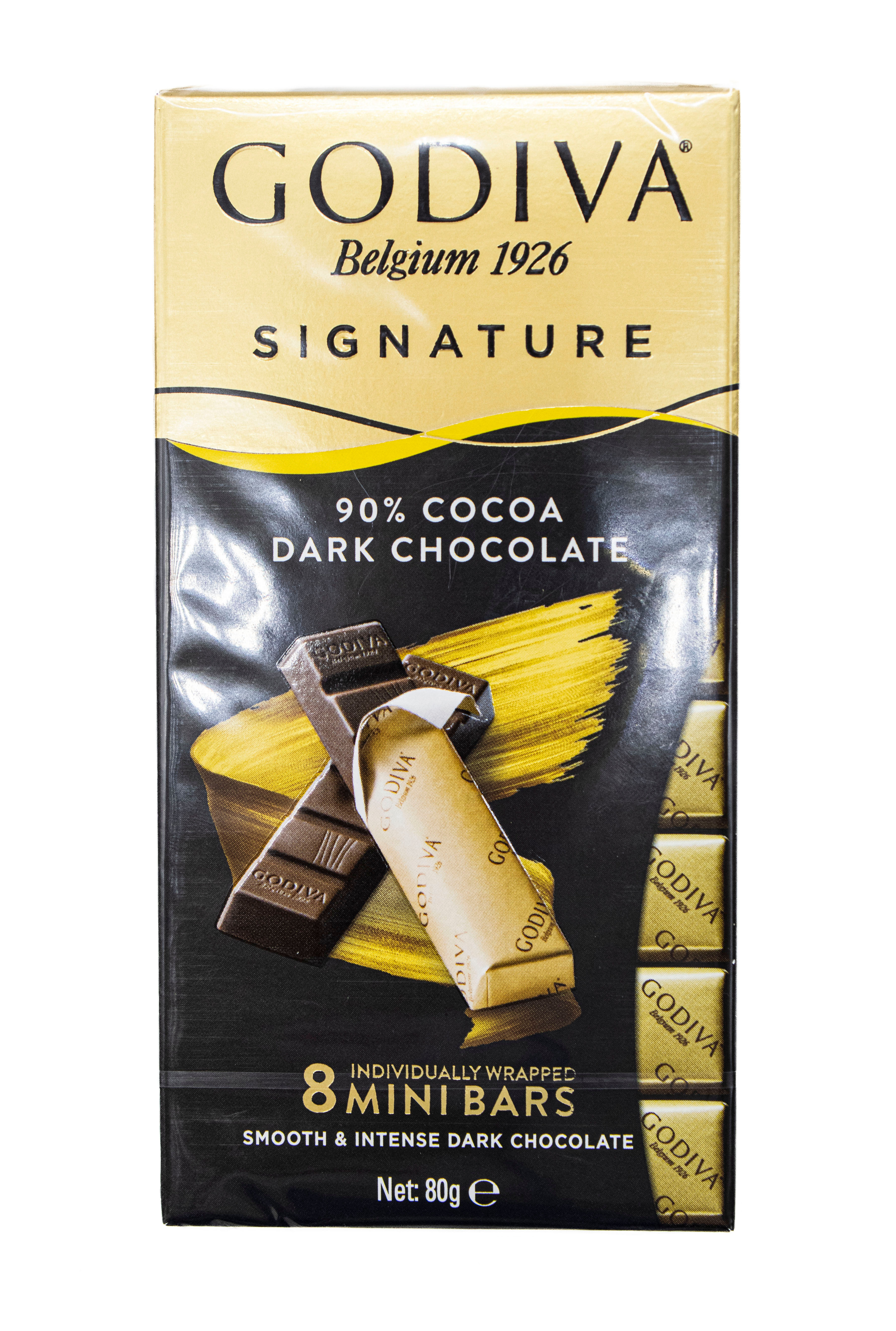 Godiva Signature Dark Chocolate Mini Bar 8 Pack, 80g From Godiva | Motatos