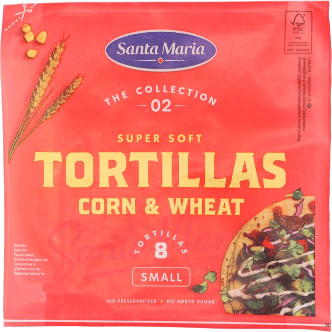 Santa Maria Tortilla Majs & Vete Small 8-pack