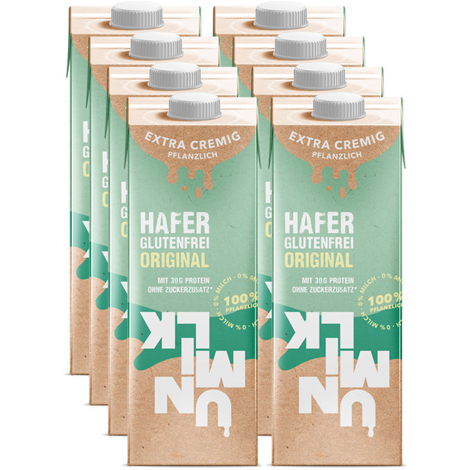 UNMILK Haferdrink Original, 8er Pack