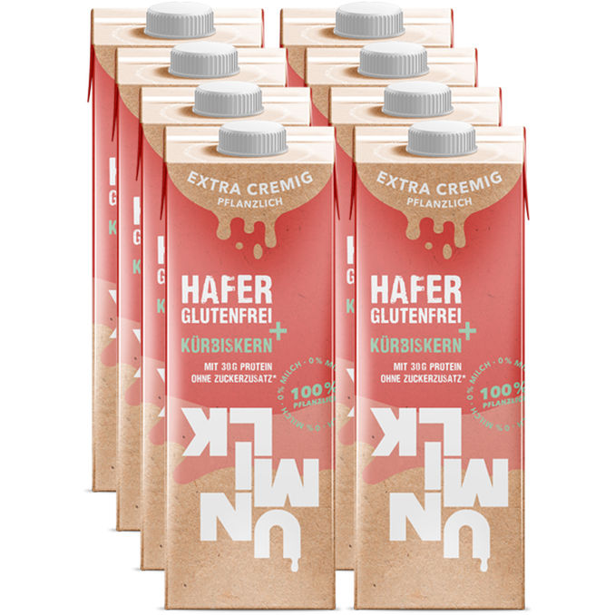 UNMILK Haferdrink & Kürbiskern, 8er Pack