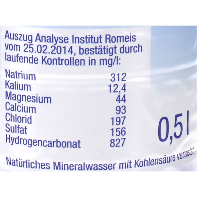Zutaten & Nährwerte: Mineralwasser Classic, 6er Pack (EINWEG) zzgl. Pfand