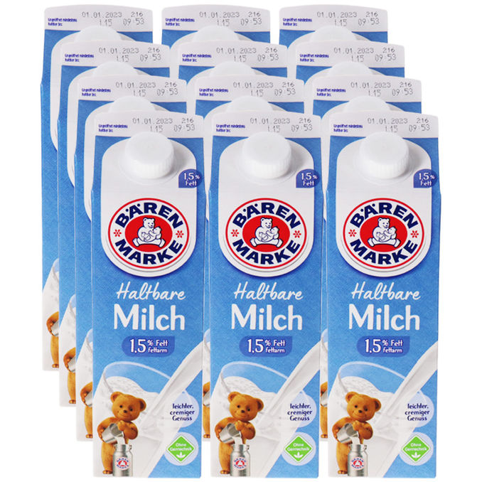 Bärenmarke Haltbare Milch 1,5%, 12er Pack