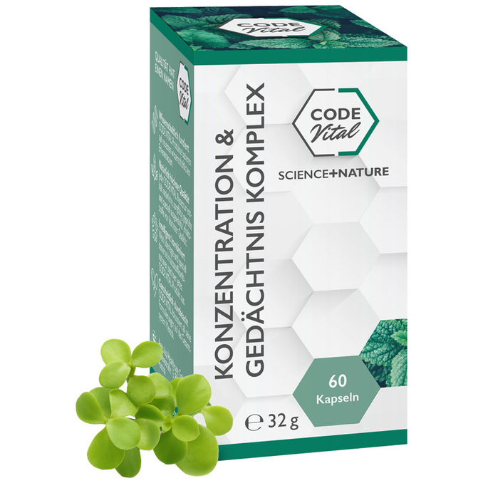 Code Vital Kapseln Konzentration & Gedächtnis Formel
