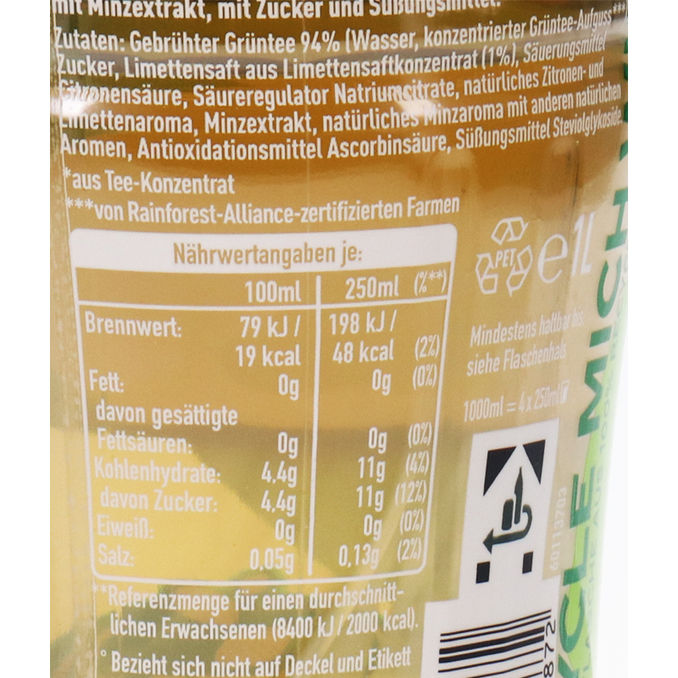 Grüner Tee Limette Minze, 6er Pack (EINWEG) zzgl. Pfand, 6x 1L von Fuze ...