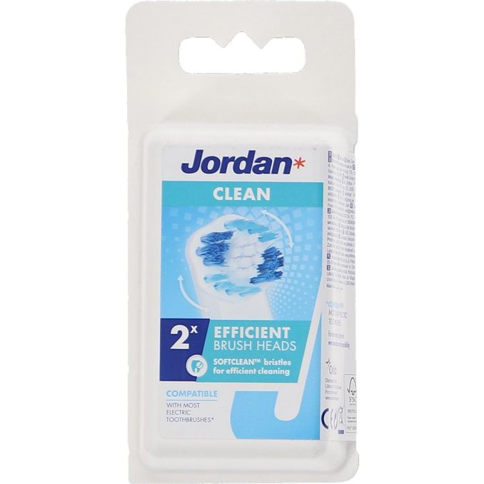 Läs mer om Jordan Clean Borsthuvud 2-pack