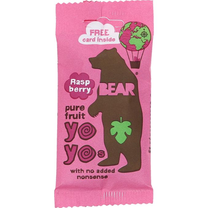 Bear fruit rolls Raspberry 20g, 20g fra Bear Motatos