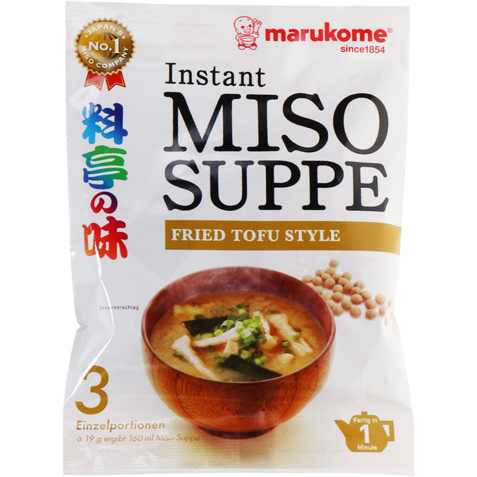 Marukome Miso Suppenpaste mit Tofu (frittiert)