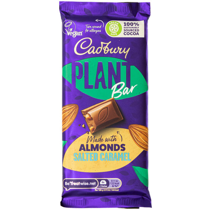 Cadbury Plant Salted Caramel Chocolate Bar 90g, 90g from Cadbury Motatos