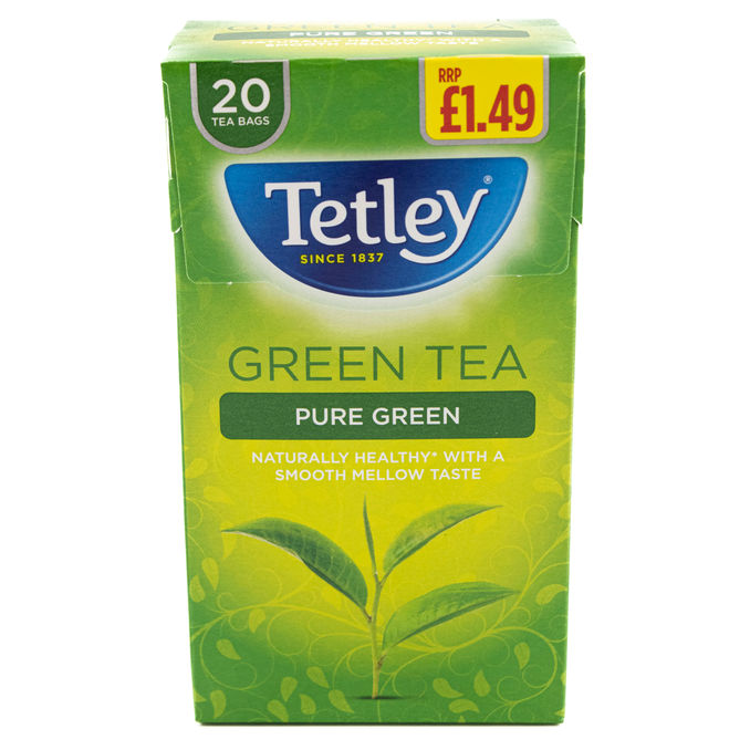 Tetley Pure Green Tea 20 bags, 20pcs from Tetley Motatos