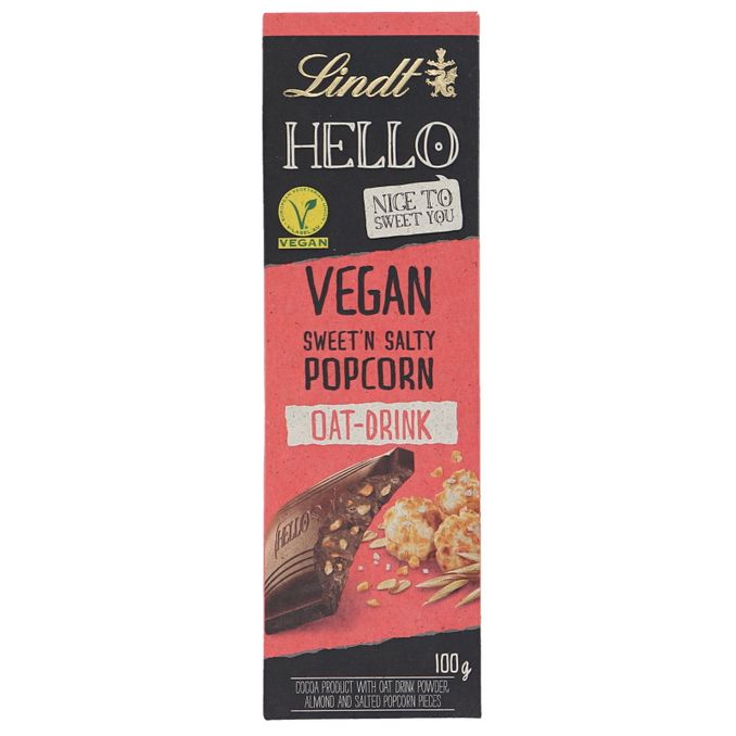 Lindt Suklaalevy Hello Popcorn