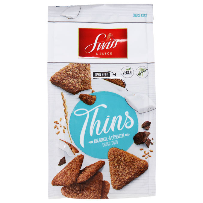 Swiss Delice Dinkelgebäck Thins Choco Coco