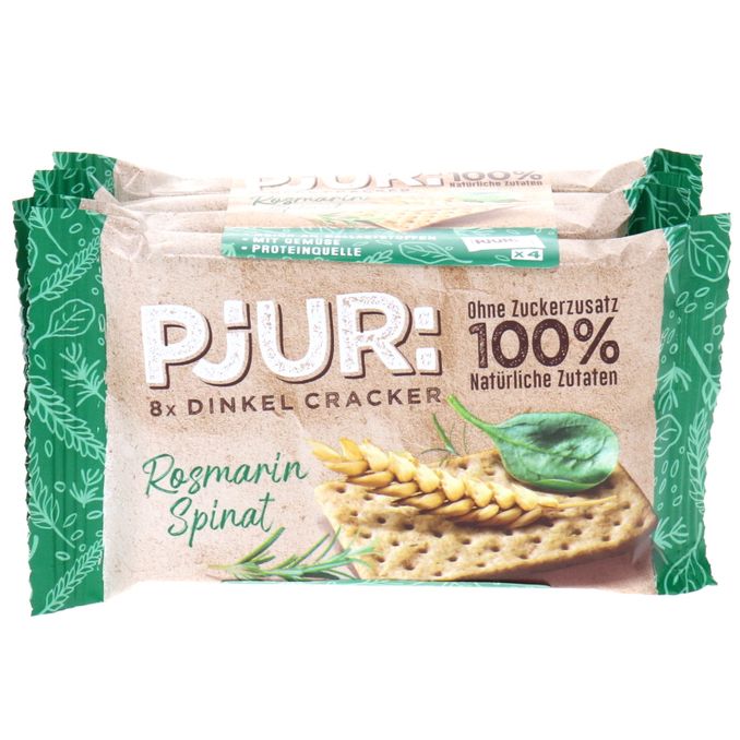 PjUR Dinkelcracker Rosmarin & Spinat