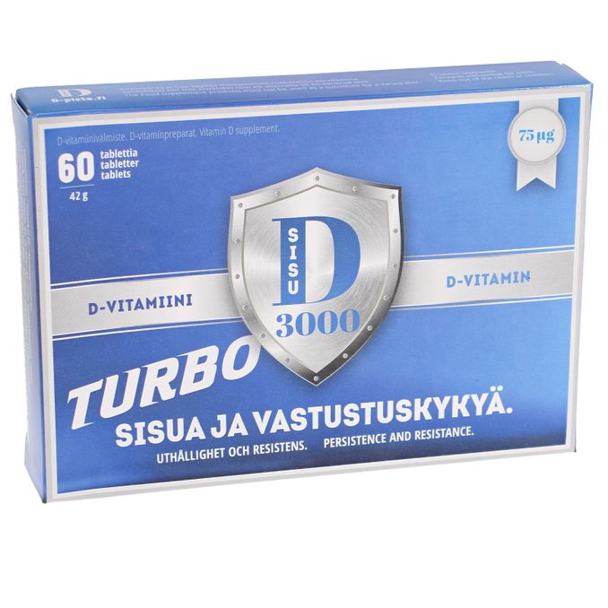 Turbo Tur SISU D 3000 D-vitamiini 75 mcg 60pcs