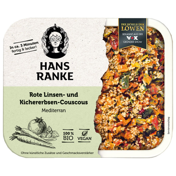 Hans Ranke BIO Rote Linsen- & Kichererbsen-Couscous Mediterran