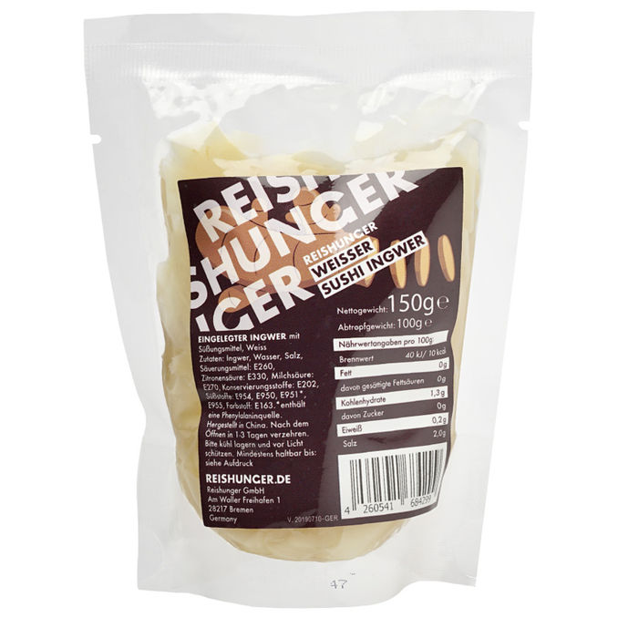 Reishunger Weißer Sushi Ingwer, eingelegt