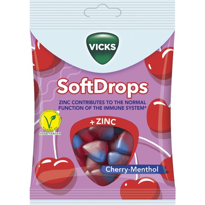 Vicks Fruktgummi Körsbär C-vitamin