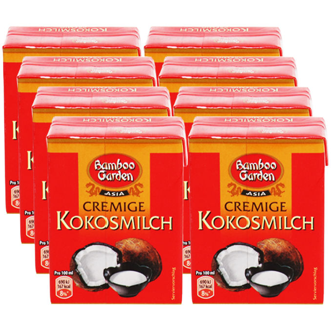 Bamboo Garden Kokosmilch, 8er Pack