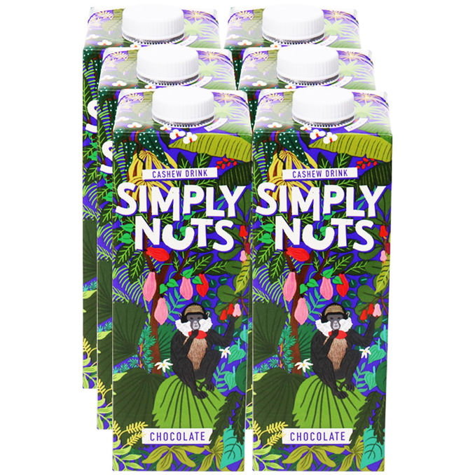 Simply Nuts Cashew Drink Chocolate, 6er Pack
