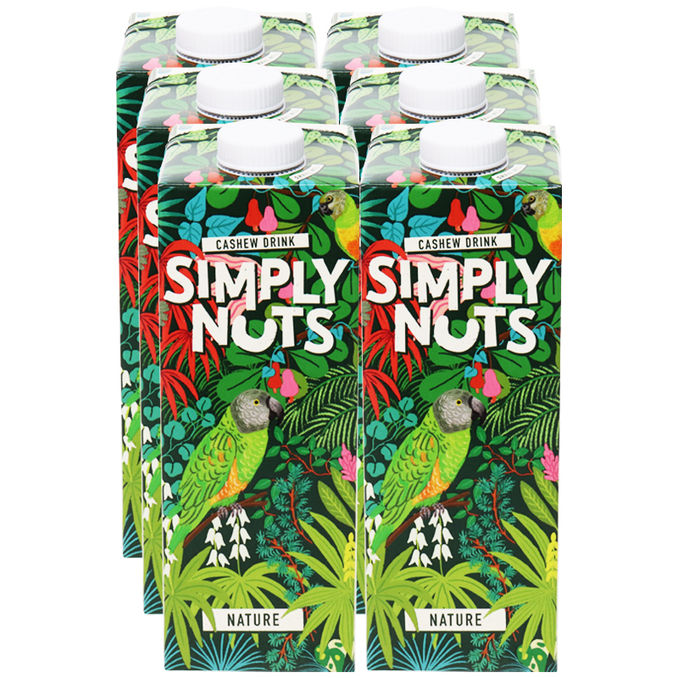 Simply Nuts Cashew Drink Natur, 6er Pack