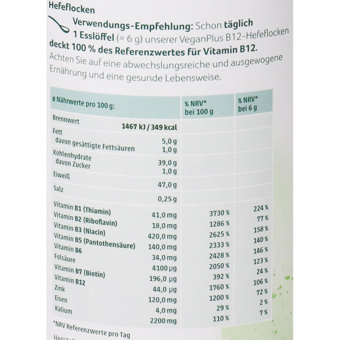 GranoVITA VeganPlus B12-Hefeflocken