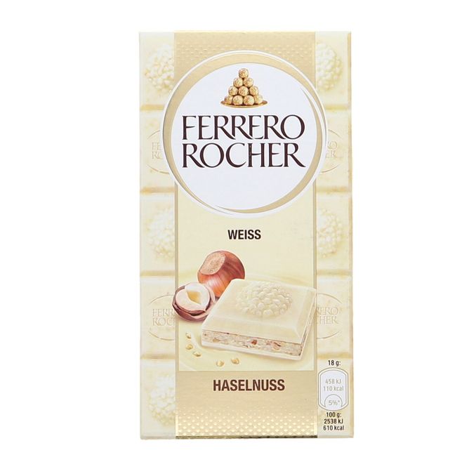 Ferrero Rocher Valkosuklaalevy Hasselpähkinä