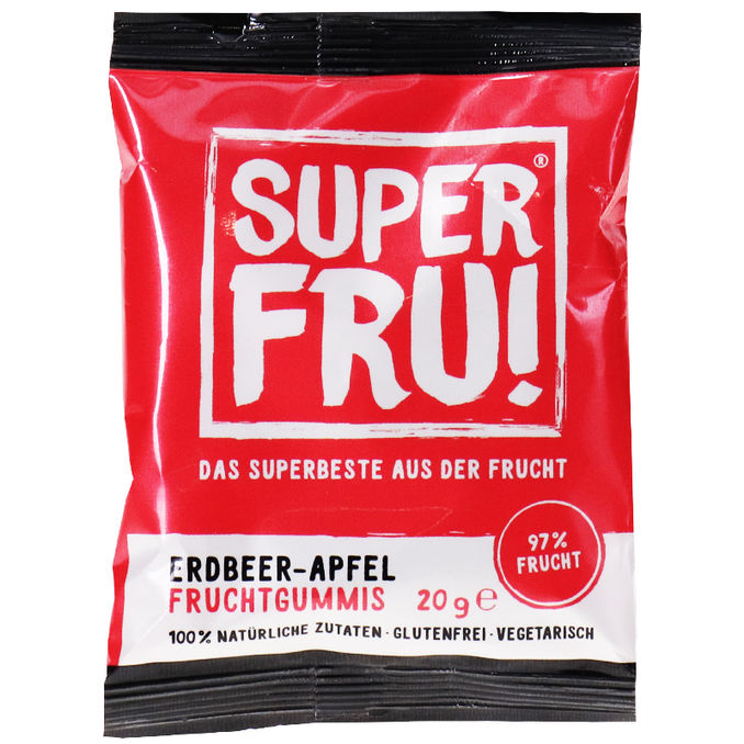 SUPERFRU! Fruchtgummis Erdbeere-Apfel Probiergröße