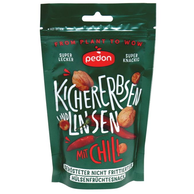 Pedon Kichererbsen & Linsen mit Chili, geröstet