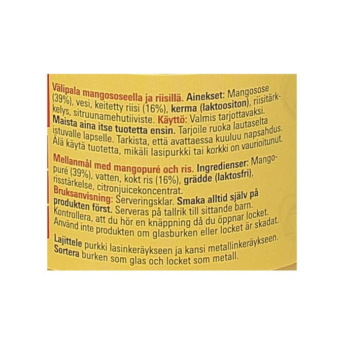 Piltti Puré Mango 6-pack