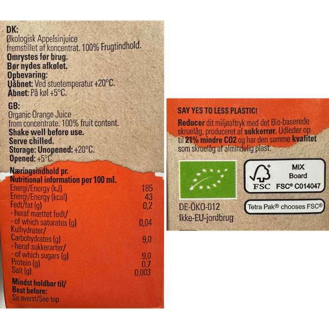 JuicOrganic Appelsinjuice Øko 20cl