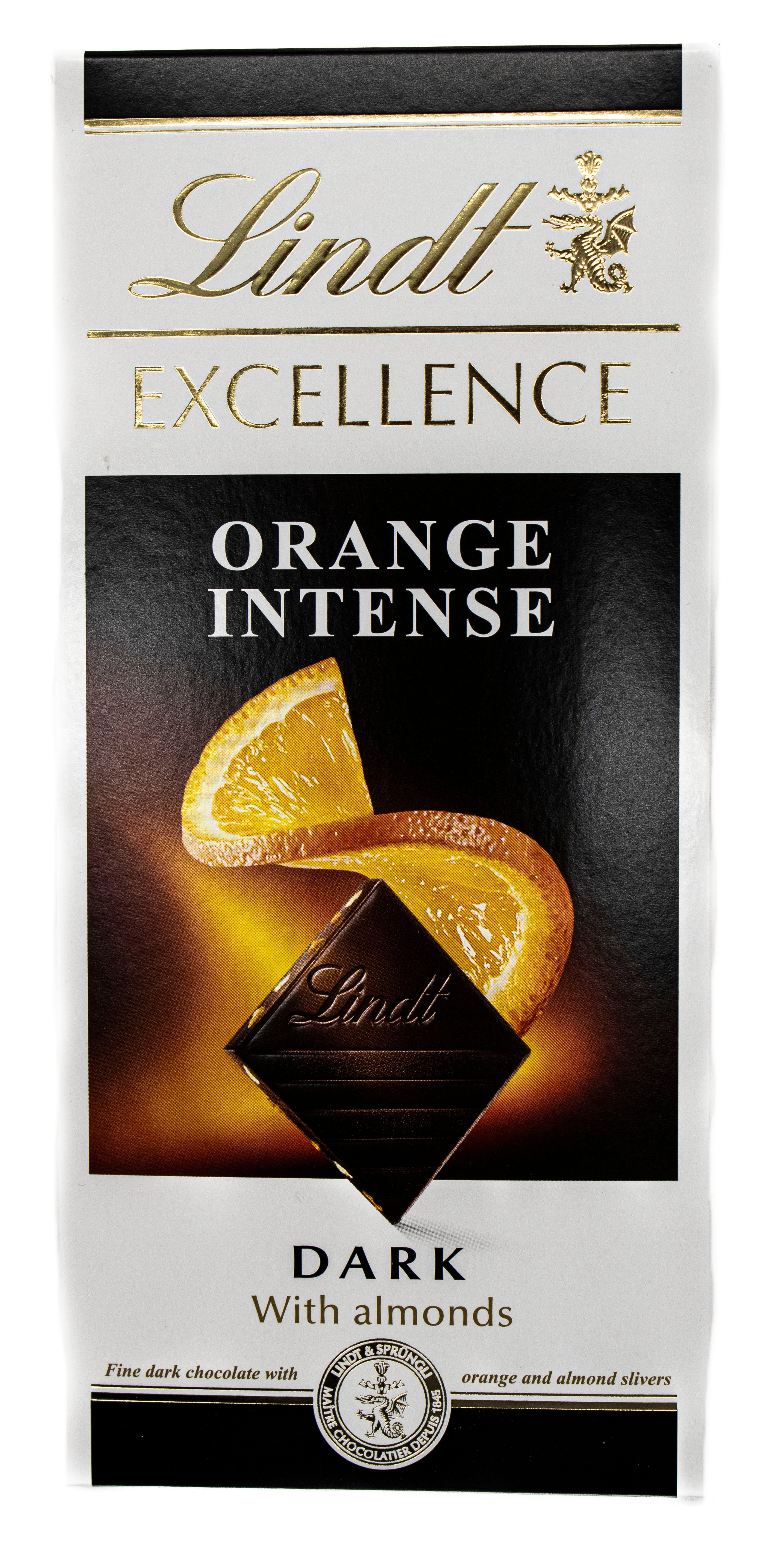 Lindt Excellence Dark Orange Intense Chocolate Bar 100g, 100g From ...