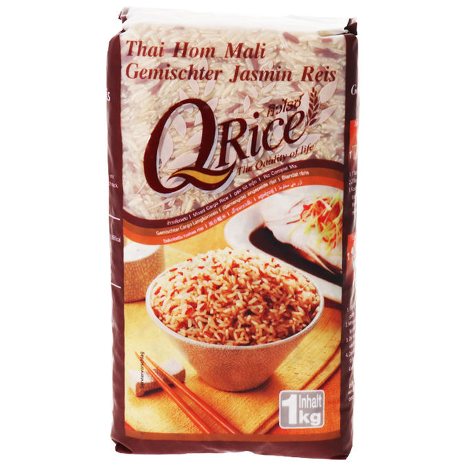 Q Rice Gemischter Jasminreis (braun & rot)
