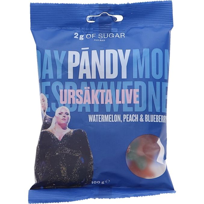 Pändy Makeispussi Vesimeloni Persikka & Mustikka