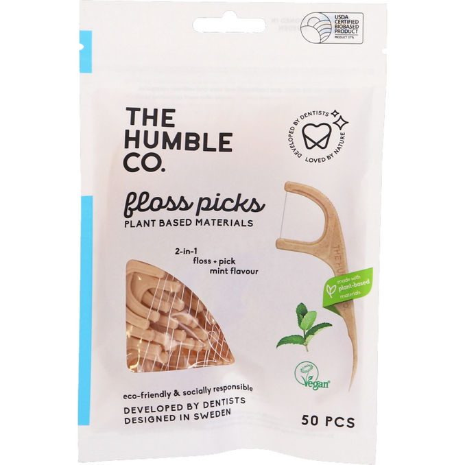 The Humble Co. Tandtråd Mint Enkelttråd 50 Stk