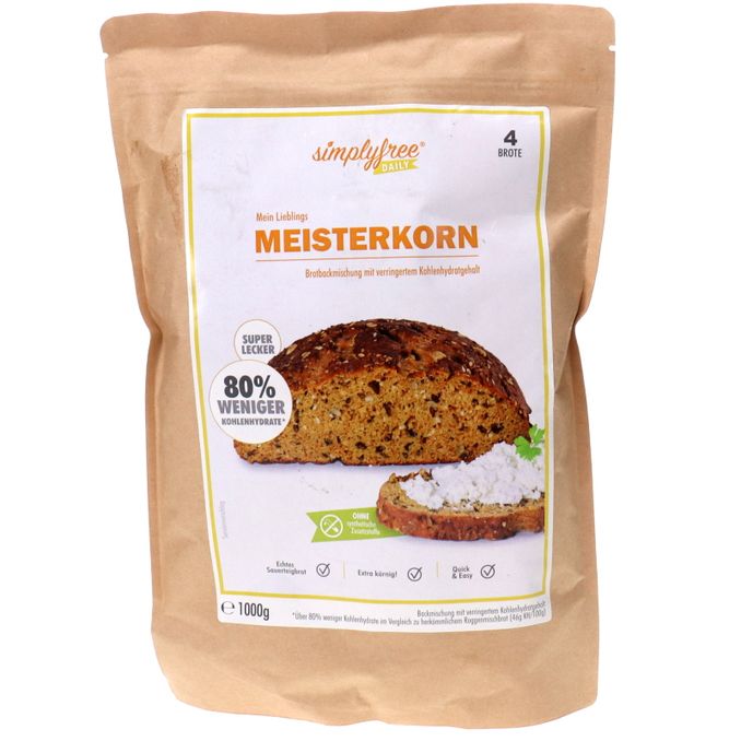 simplyfree Meisterkorn Brotbackmischung (4 Brote)