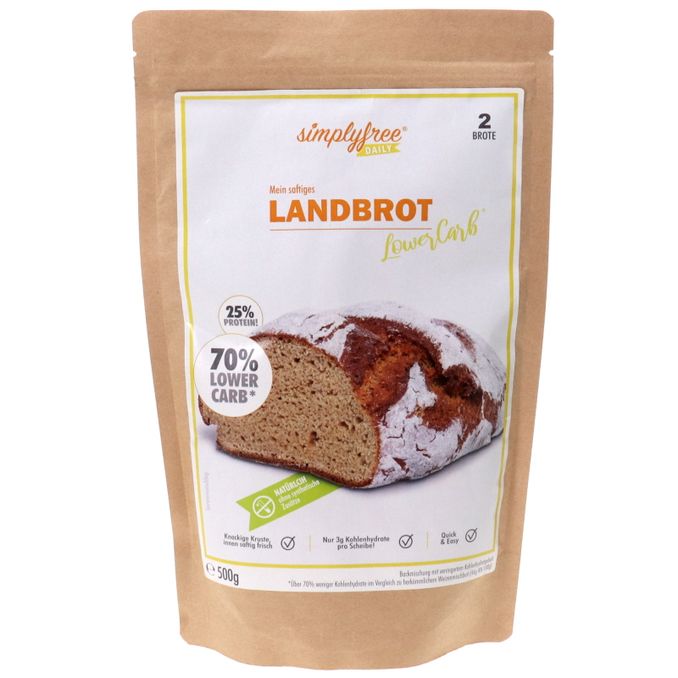 simplyfree Landbrot Lower Carb (2 Brote)