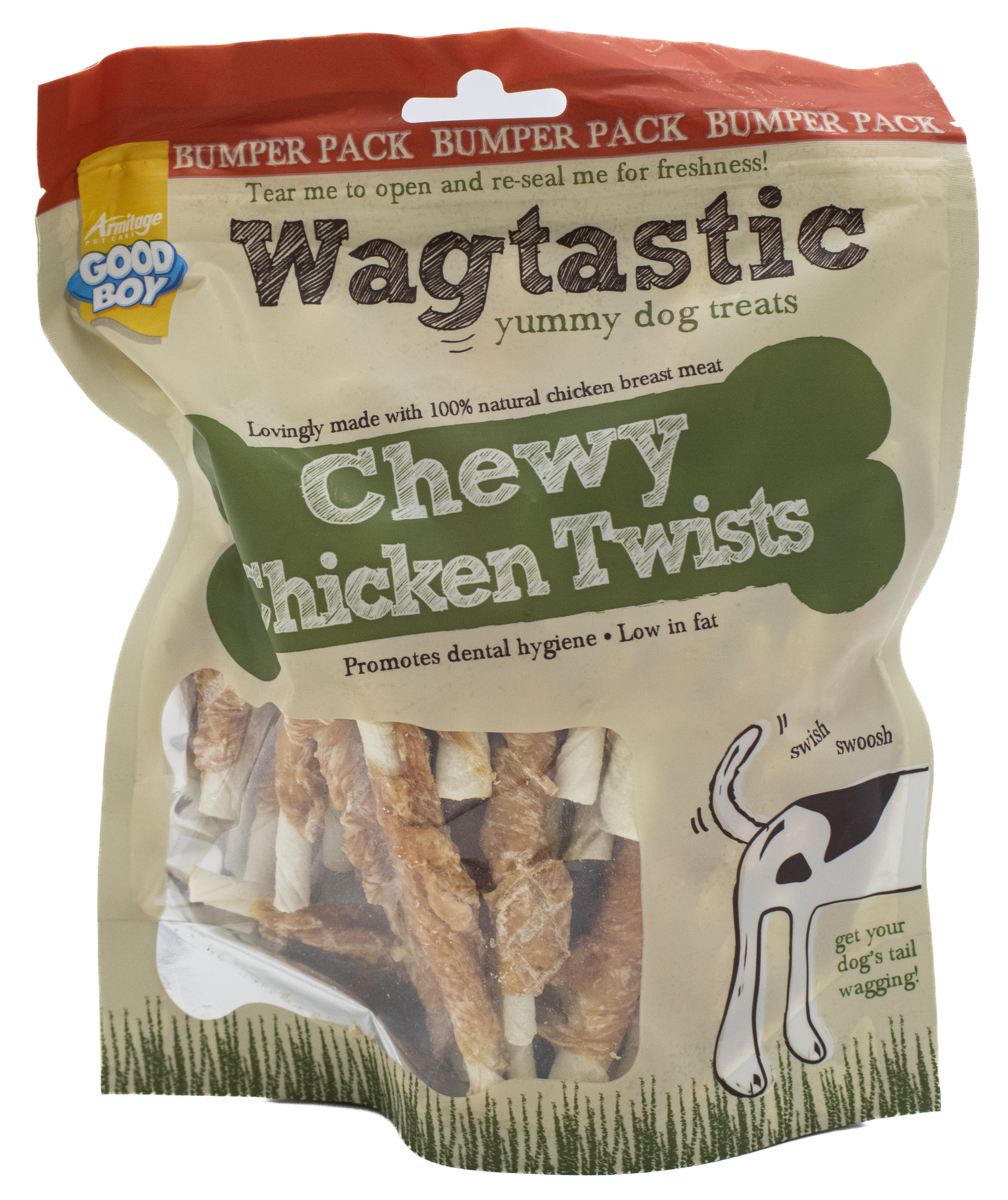 wagtastic chewy chicken twists