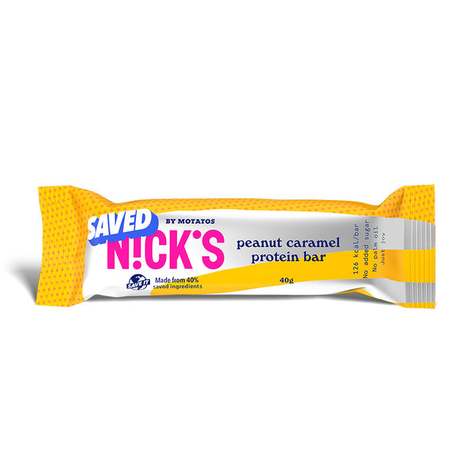 SAVED By Motatos Nick's SAVED Proteinbar Peanut Caramel 15-pack