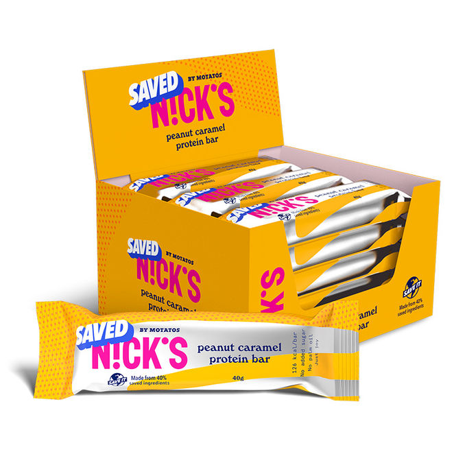 SAVED By Motatos Nick's SAVED Protein Bar Peanut Caramel 15-pak