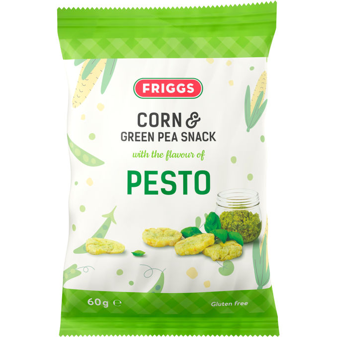 Läs mer om Friggs Majs Ärt Snacks Pesto