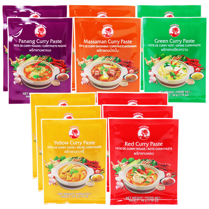 Cock Currypasten, verschiedene Sorten, 12 Stück