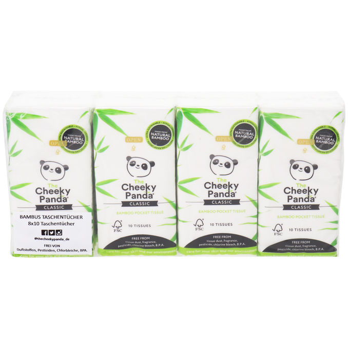 The Cheeky Panda Taschentücher, 8er Pack