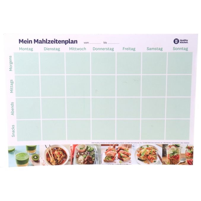 WW Mahlzeitenplan