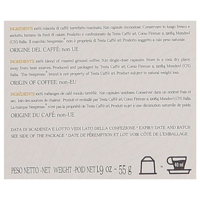 Caffe Testa Kaffekapslar Iris Espresso