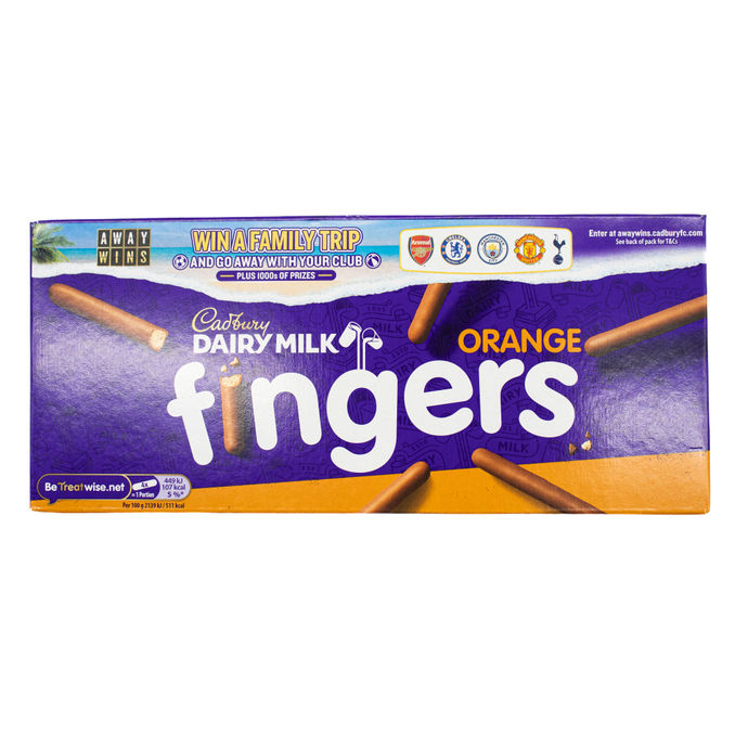 Cadbury Dairy Milk Orange Fingers Chocolate Biscuits 114g, 114g from