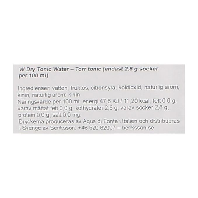 W Tonic Dry Tonic