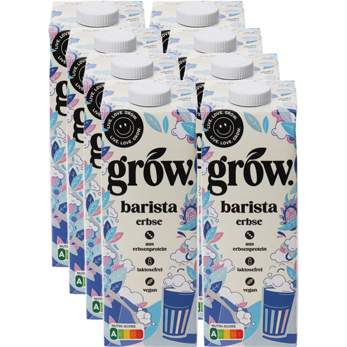 grow. Erbsendrink Barista, 8er Pack