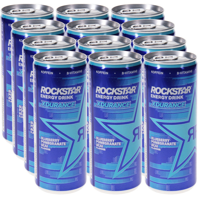 Rockstar 12-Pack ROCKSTAR XDURANCE BLUEBERRY  0,25L