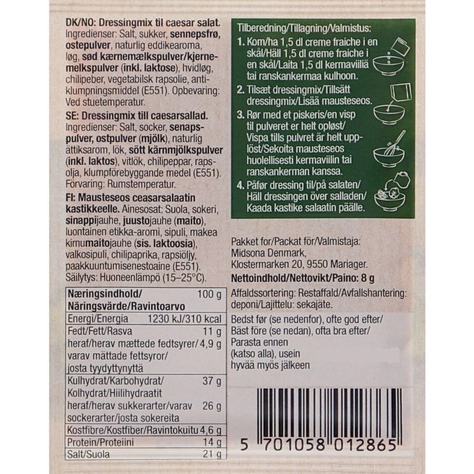 Earth Control Dressing Mix Ceasar