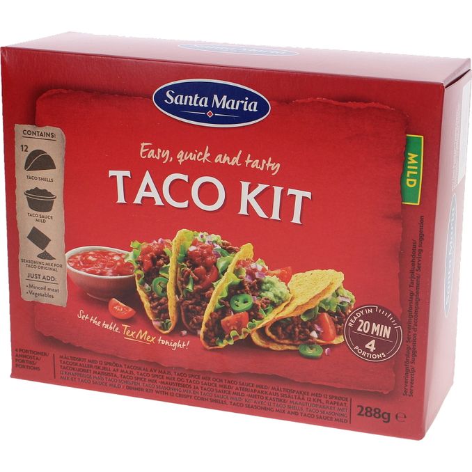 Santa Maria Taco Kit - Skal, Sås, Krydda